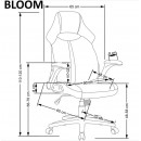 Кресло компьютерное HALMAR BLOOM розовый/черный